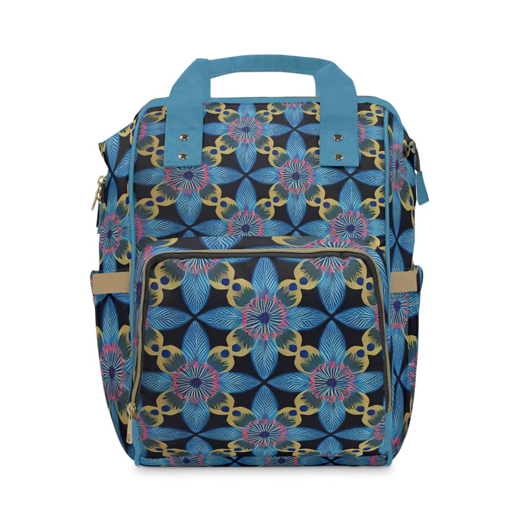 Floral Diaper Backpack Boho Baby Diaper Bag Insulated Etsy