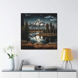 Grand Tetons Scenery Wall Canvas National Park Gift Mountains Outdoors Wall Art Wall Decor Mountain Landscape Wyoming Adventure Gift