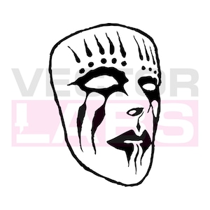 Slipknot Joey Jordison 1 Masque Cricut Vector SVG EPS PDF Pattern