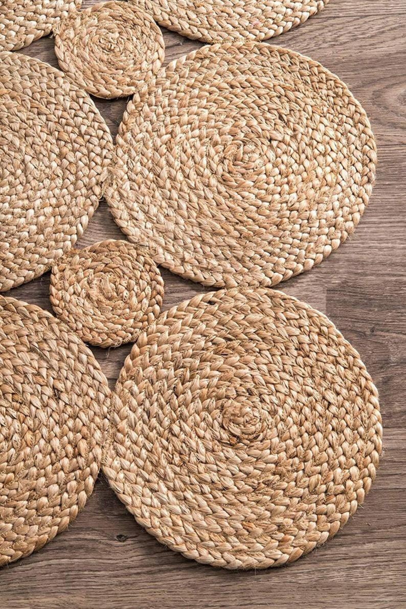 Jute rug 3x4 Farm house Area rug Natural boho rug Living Etsy