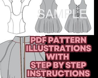 Custom Illustrations for PDF Pattern Instructions