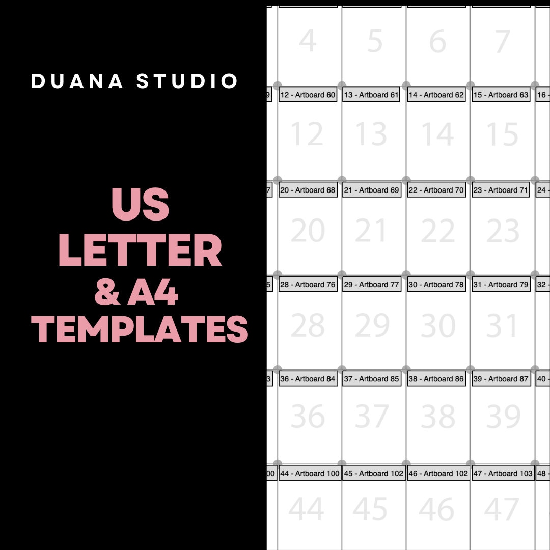US Letter & A4 Templates - Etsy