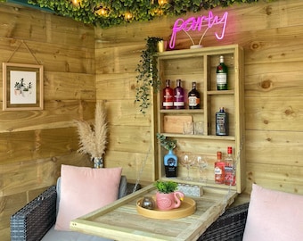 lilly bar.  Handmade Foldaway Wall Bar: Rustic Garden Drinks Station