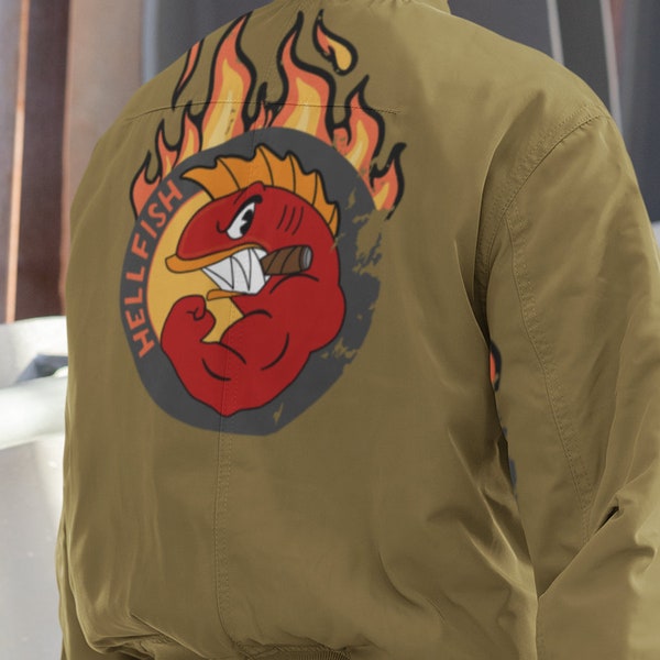 Hellfish Bomber Jacket - Etsy
