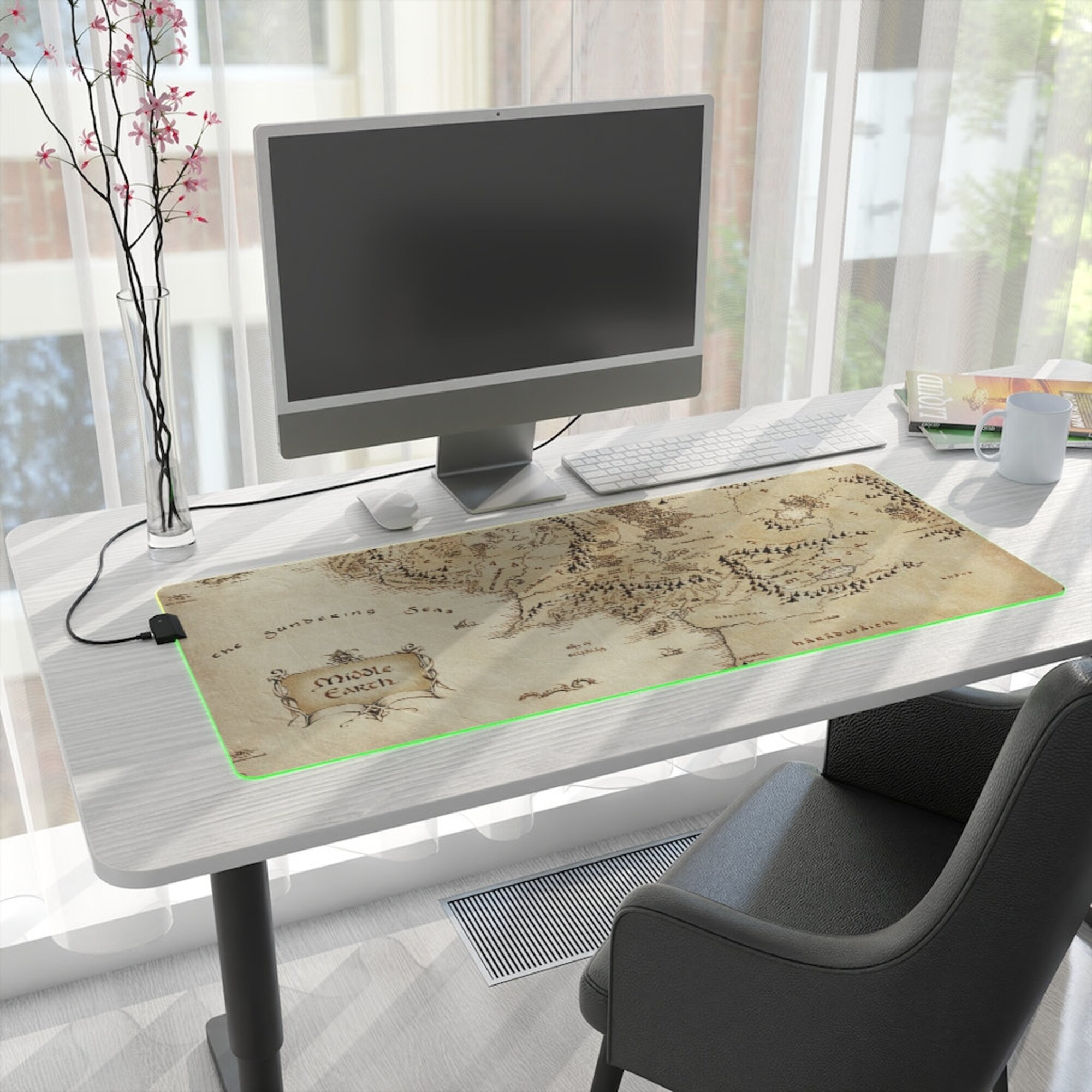 Discover LOTR - Middle Earth -  LED Gaming Mouse Pad