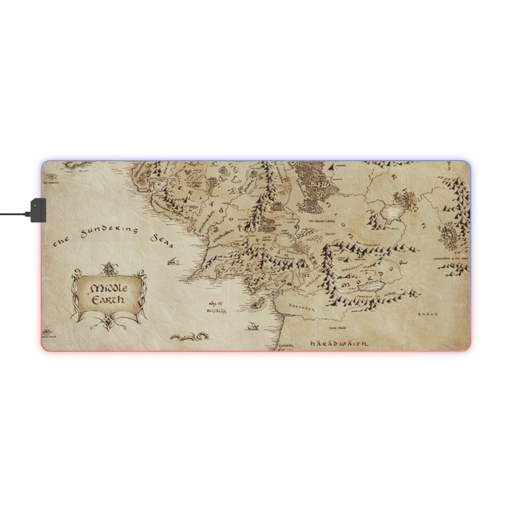 Discover LOTR - Middle Earth -  LED Gaming Mouse Pad