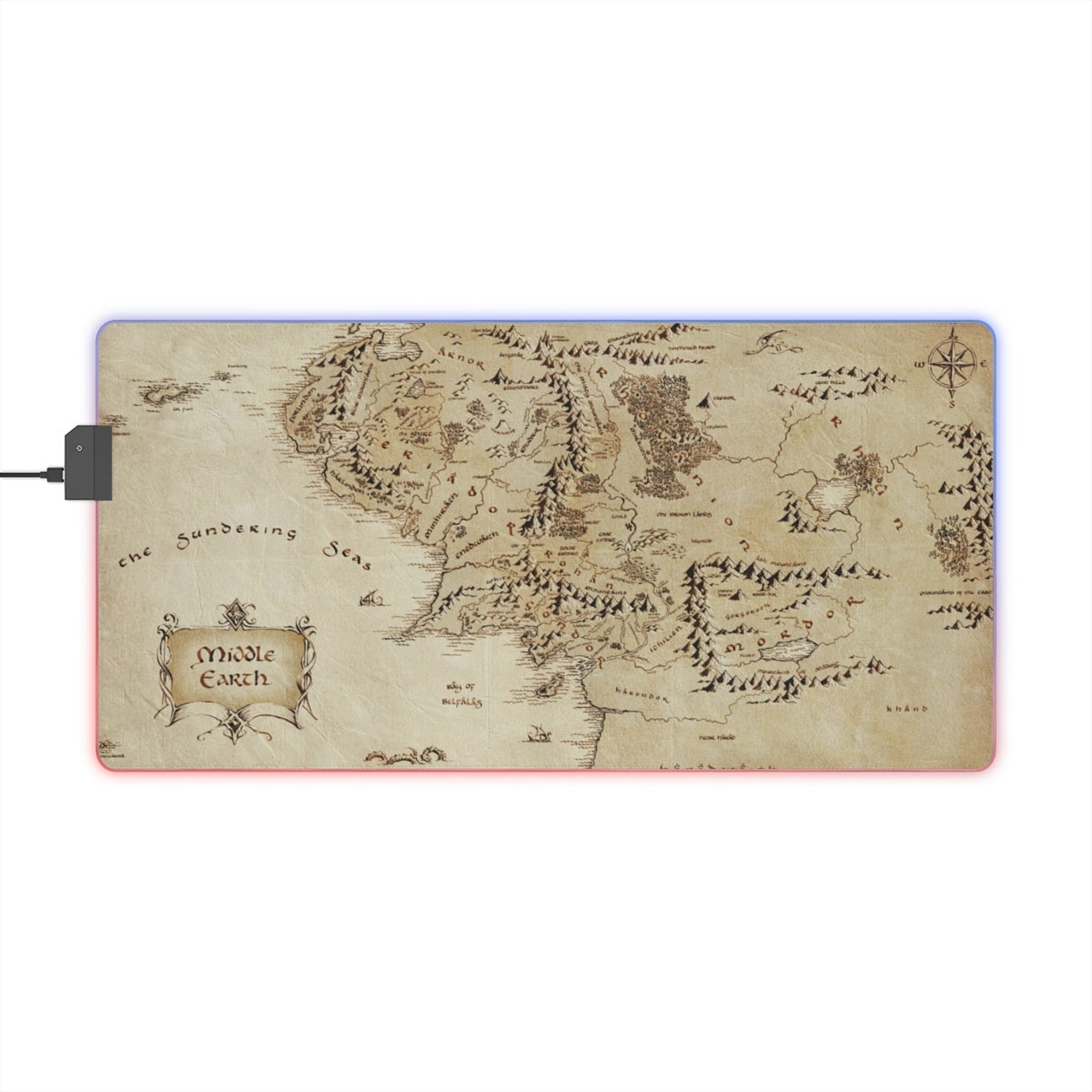 Discover LOTR - Middle Earth -  LED Gaming Mouse Pad