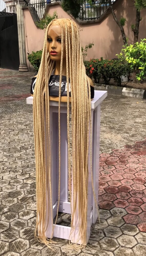 blonde wig with braids