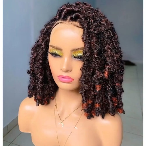 Butterfly Locs Wig Full Lace Wig Lace Front Wig Faux Locks Etsy
