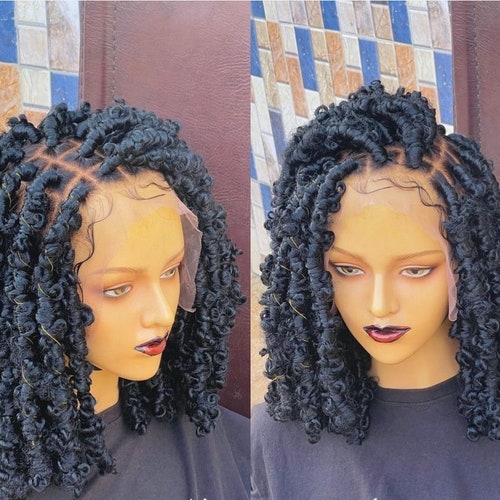 Butterfly Locs Wig Full Lace Wig Lace Front Wig Faux Locks Etsy