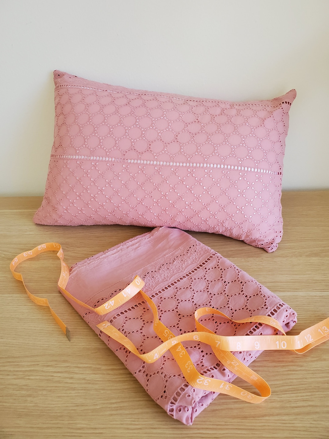 Lace Pillow Cover, 12x18 Cover, Nursery, Baby Pillow, Lumbar Lace Cover, Pink Lace, Baby Prop