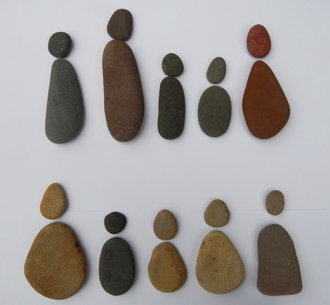 Pebble Art Supplies Pebble Bodies Colourful Sea Pebbles Round Etsy