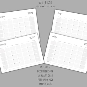 2025 Calendar 2025 Monthly Planner Landscape Elegant Monthly Calendar ...