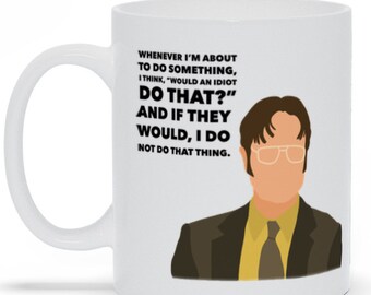 The Office Dwight Schrute Hand-Drawn Quote Mug