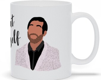 Treat Yo Self Donna And Tom Hand-Drawn Parks And Rec Mug