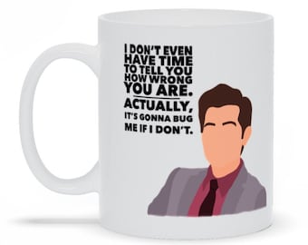 Parks And Rec Ben Wyatt Hand-Drawn Quote Mug