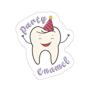Adesivo dental esmaltado para festa