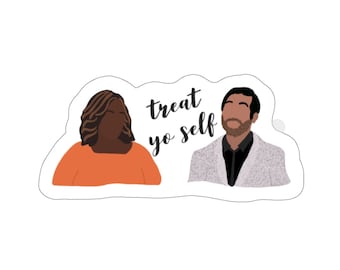 Treat Yo Self Illustrated Sticker