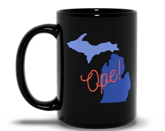 Michigan Ope! Black Mug