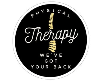 Physiotherapie Wir haben deinen Rücken Pun Sticker