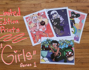 Hand Drawn 8.5” / 11” Illustrated Prints | “GIRLS” Series 1 Limited Prints