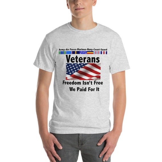 FREEDOM TEE SHIRT - American Tee Shirt - Veteran T Shirt - Short Sleeve Tee - Handmade Tee Shirt - Ring Cotton T Shirt