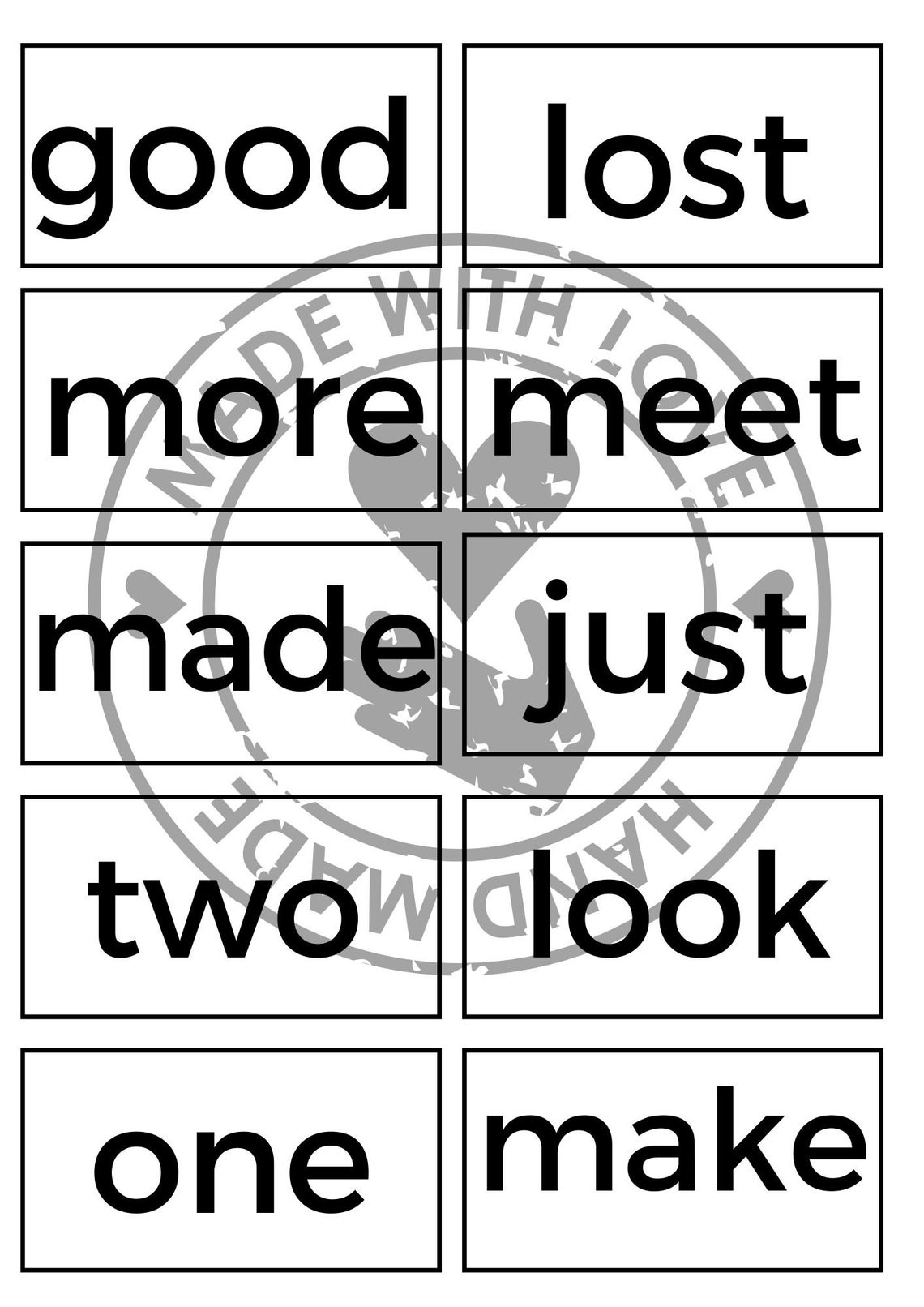 1st Grade Sight Words Printable Flash Cards 5 Pages 2nd Etsy