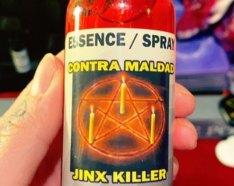 Jinx Killer Contra Maldad Mystic Magic Essential Spray to remove jinxes, hexes, and other bad intentions placed on you. 4 oz