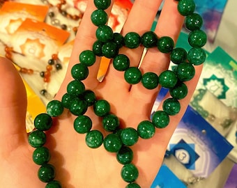 10mm Darker Jade Bracelet for Increasing Fortune, Harmony, Compassion, Luck, Wealth, Brings Peace, Gets rid of Negativity