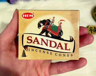 Sandal Incense Cones for Grounding, Divine Connection, Purity, Inner Peace, Clarity, Reduce Distractions