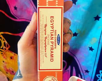 Satya Egyptian Pyramid Nag Champa for Ancient Wisdom, Manifestation, Spiritual Activation, strengthen Intuition, Third eye activation