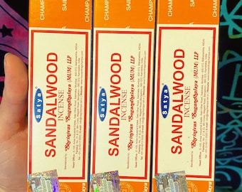 Satya Sandalwood for Connection to the Divine, Clears Negativity, Grounding, Balance, Inner Peace, Supports Spiritual Growth