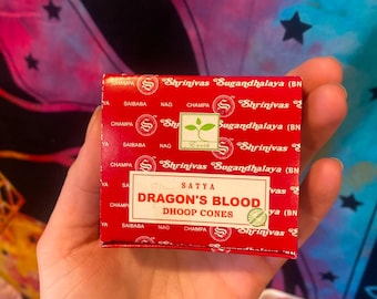 Dragons Blood Incense Cone for Protection, Space Cleansing, Warding off Negativity, Ritual, Intention Setting, Good for Mercury Retrogrades