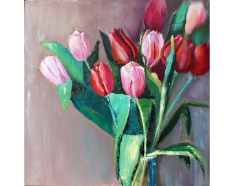 Charity Cox Bouquet of Roses Abstract acrylic original painting Summer/'s love 20x23 By