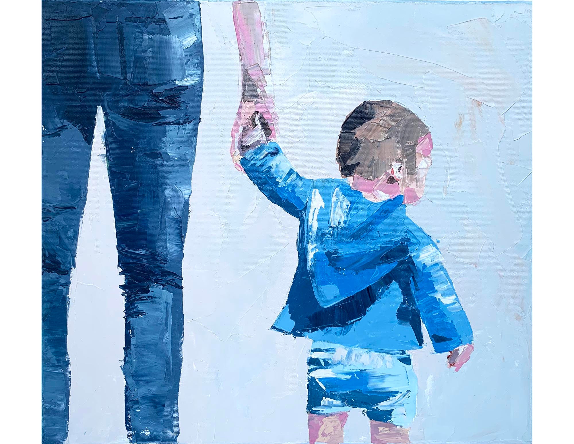 Baby Boy Painting Figurative Original Art Oil On Canvas por Etsy