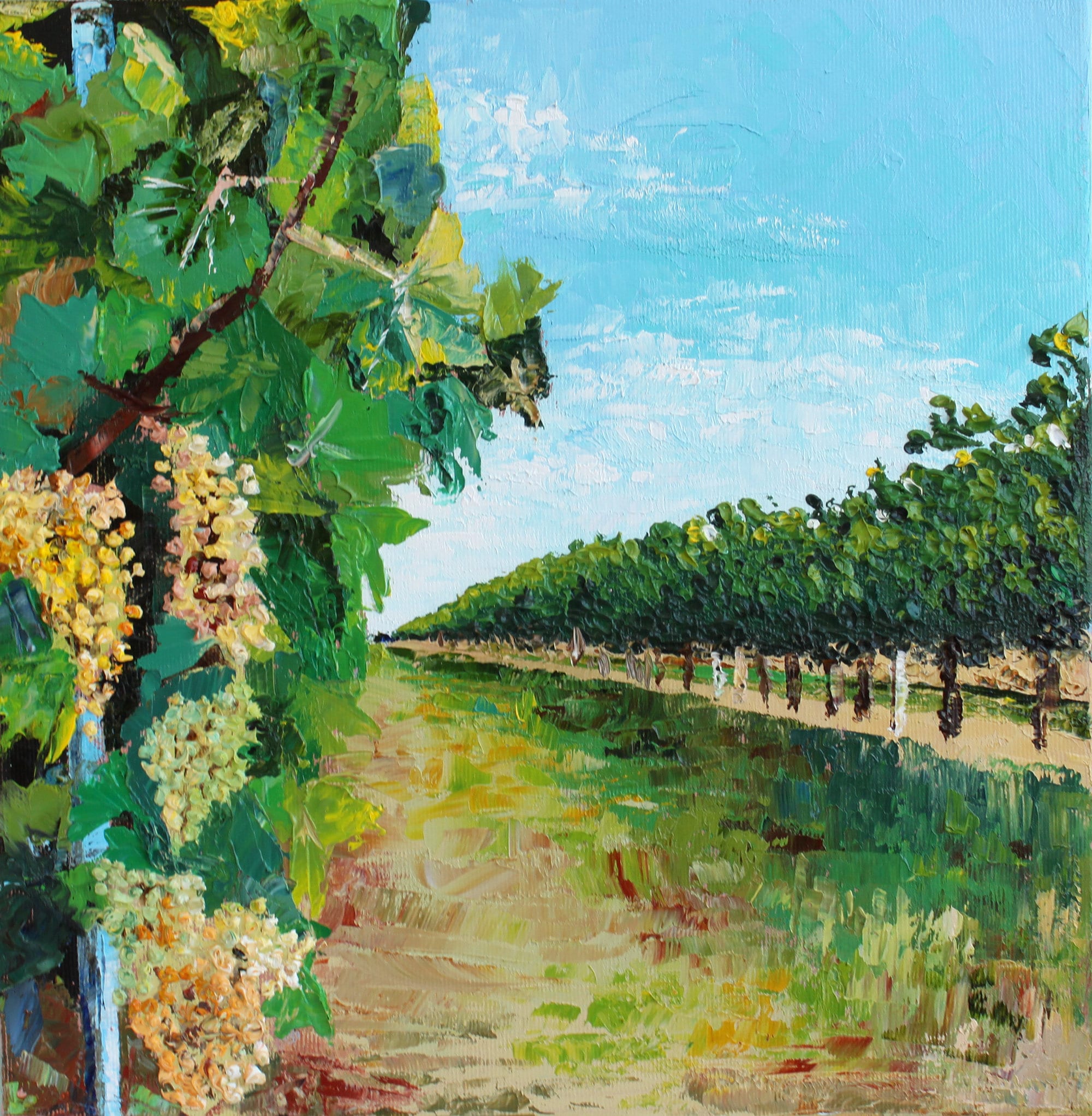 Vineyard Painting Vineyard Oil Vineyard Canvas Original Art by Etsy