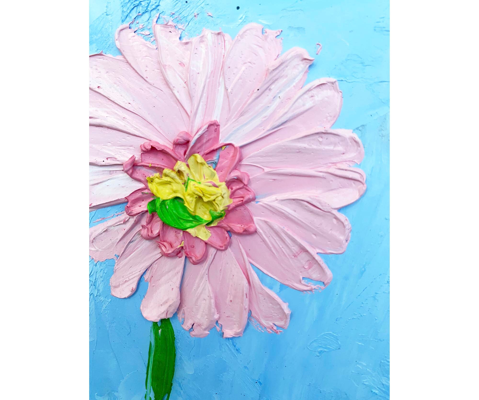 Gerbera Daisy Painting Floral Original Art Flowers Original Etsy