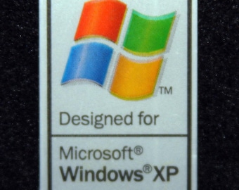 Designed für Windows XP Aufkleber 19 x 29 mm / 3/4" x 1 5/32" [1]
