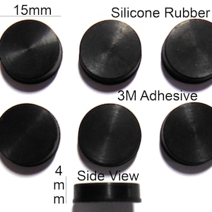 VATH Self Adhesive Silicone Rubber Feet  15mm(L) x15mm(W) x 4mm(H) 6pcs  [RB229]