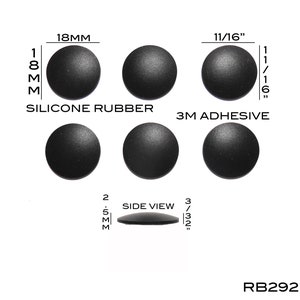 VATH Self Adhesive Silicone Rubber Feet 18mm(L) x 18mm(W) x 2.5mm(H) 6pcs [RB292]