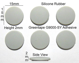 VATH Made Self Adhesive Silicone Rubber Feet 15mm(L)x 15mm(W)x 2mm(H) 6pcs [RB55]