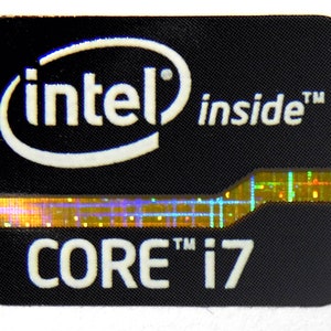Intel Core i7 Inside Sticker Black 15.5 x 21mm [591]