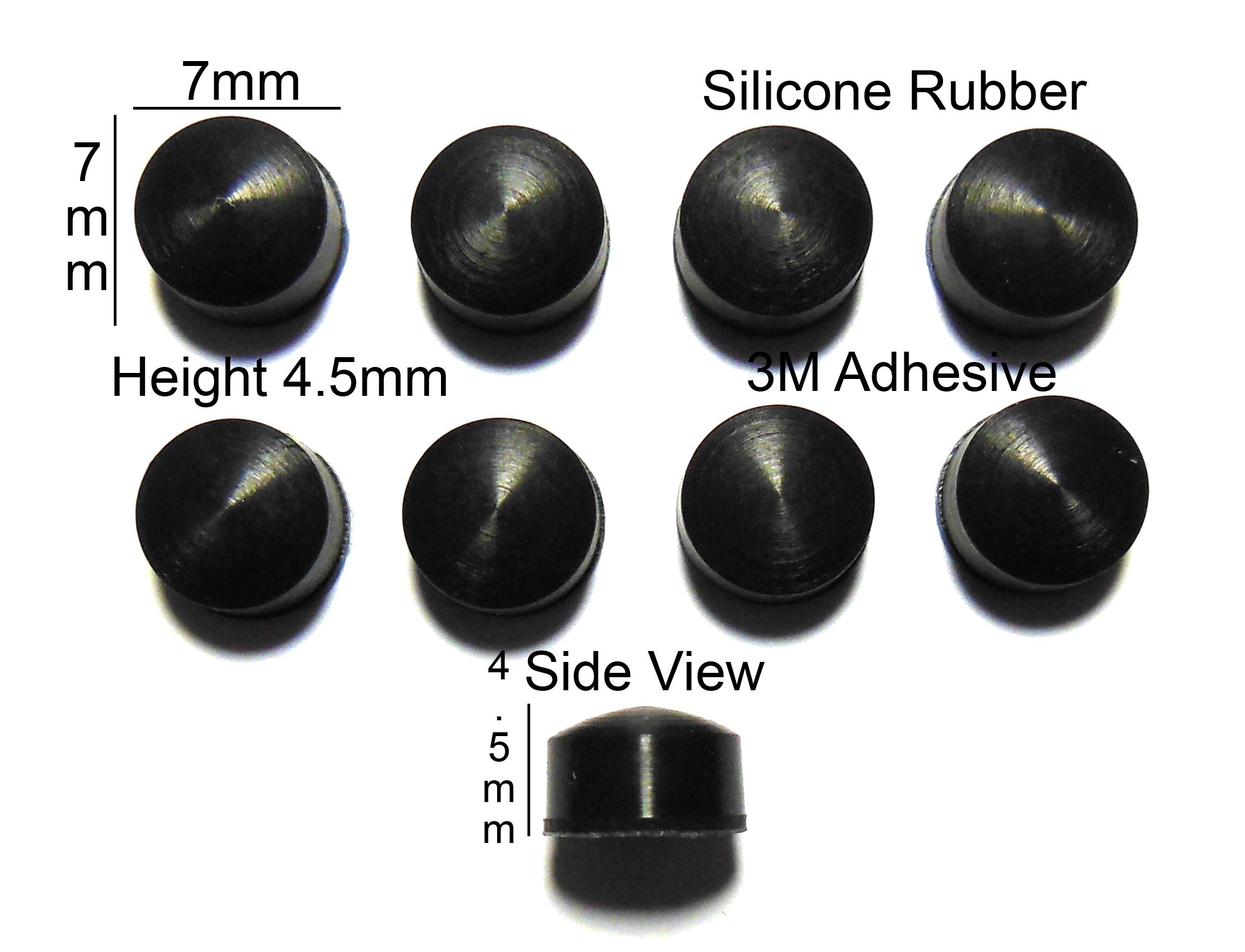 Silicone Rubber Feet Set 98mm L 5pcs Self Adhesive x 2mm W x 7mm RB212 H Silicone Rubber Feet Set 98mm L 5pcs Self Adhesive x 2mm W x 7mm RB212 H
