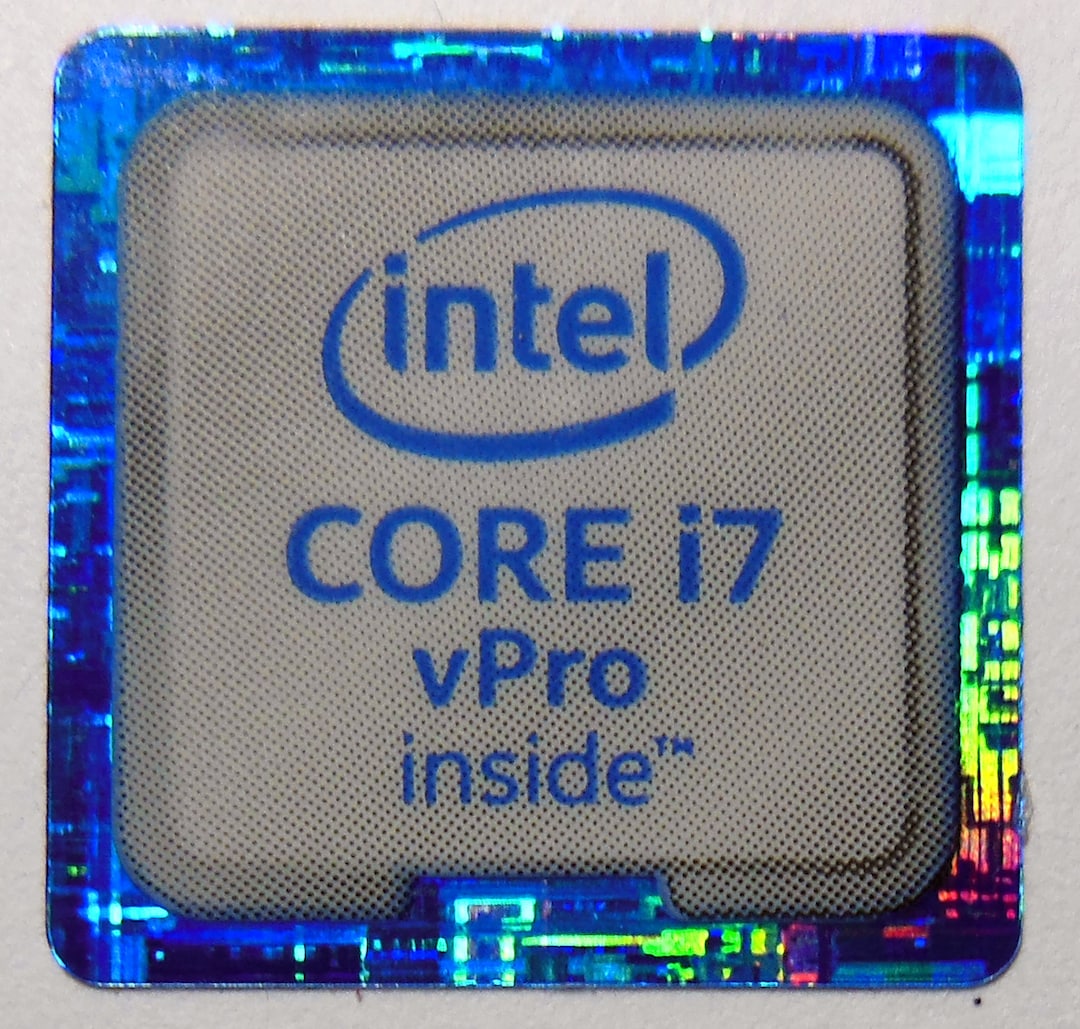 Intel Core I7 Vpro Inside Sticker 18mm X 18mm 11/16
