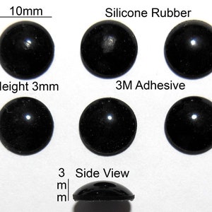 VATH Self Adhesive Silicone Rubber Feet 10mm(L)x 10mm(W)x 3mm(H)  6pcs [RB28]