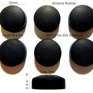 VATH Self Adhesive Silicone Rubber Feet 15mm(L) x 6.4mm(H) / 5/8&quot;(L) x 1/4&quot;(H) 6pcs [RB113]