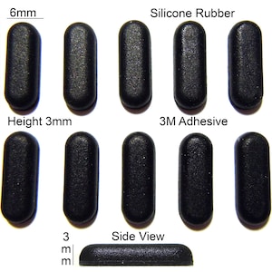 VATH Made Silicone Rubber Feet 16mm(L) x6mm(W) x 3mm(H) Self Adhesive 10pcs [RB176]