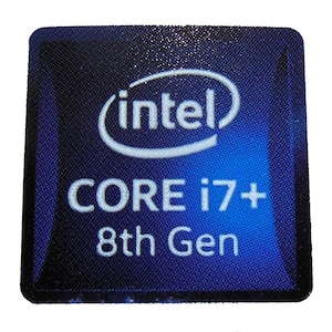 Intel Core i7+ 8th Generation Sticker 18x18mm / 11/16&quot; x 11/16&quot; [993]