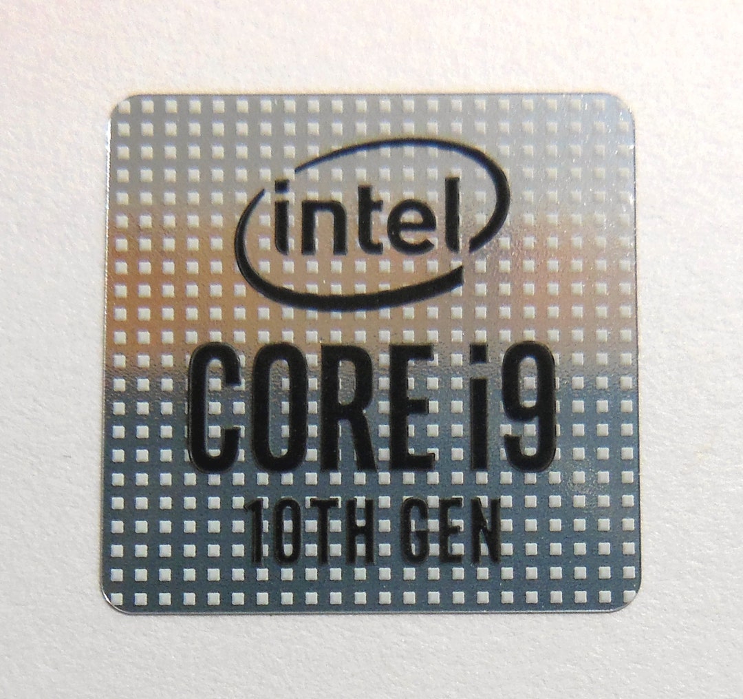 Intel Core I9 10th Gen Sticker 18 X 18mm / 11/16" X 11/16" [1053] - Etsy