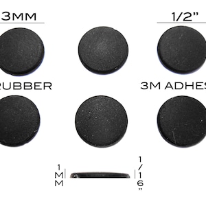 Small CLEAR 3M Electronics RUBBER FEET, adhesive silicone DOMED pads
